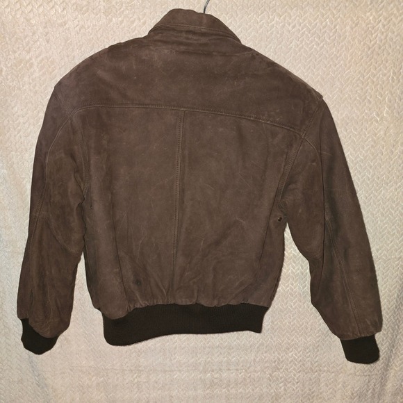 Vintage G-III Global Identity Leather Bomber Jacket - Map Lining - Size Small - Picture 3 of 10